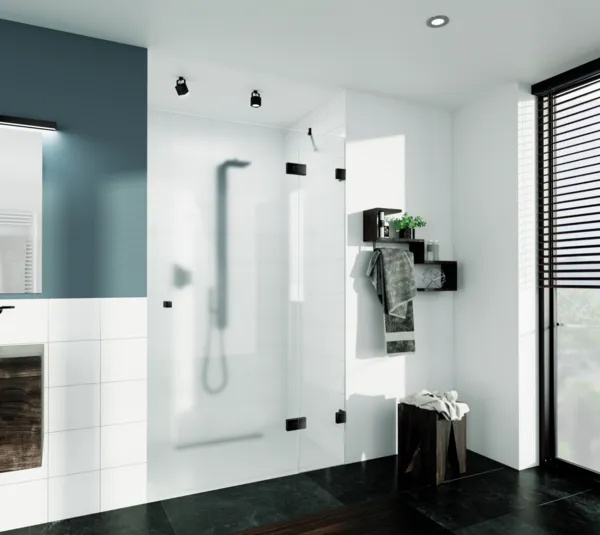 Juna® shower door hinge, glass-glass 180° for saunas